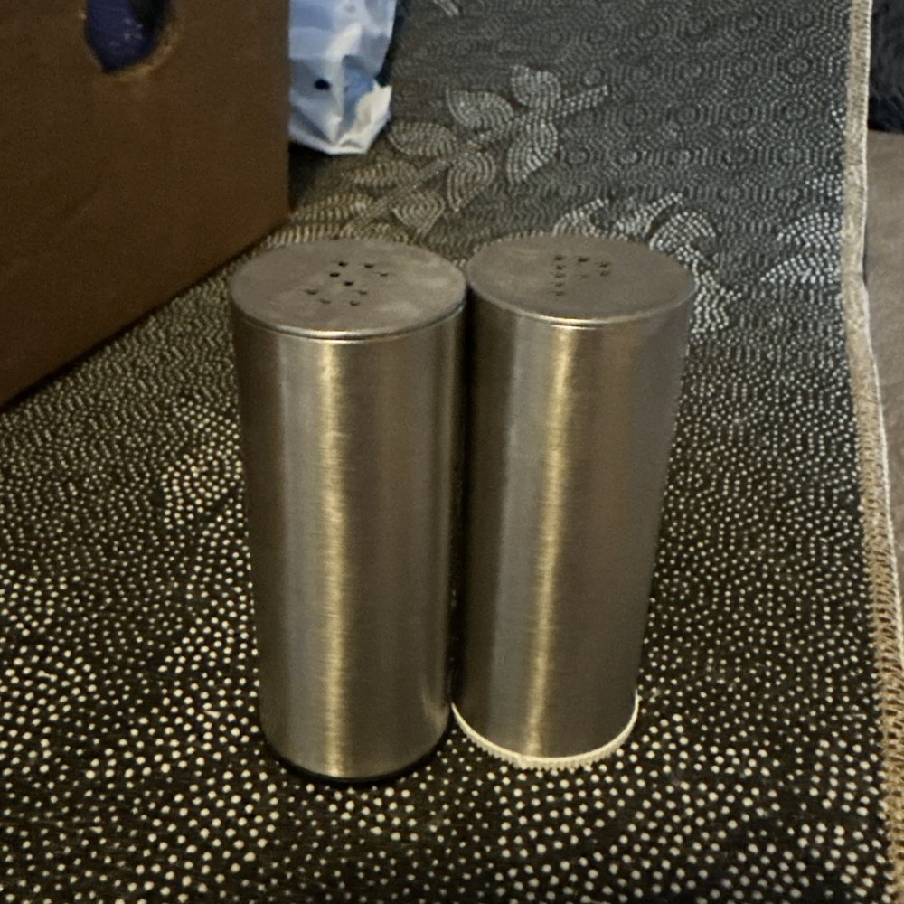 IKEA PLATS Stainless Steel Salt And Pepper Shakers Set of 2